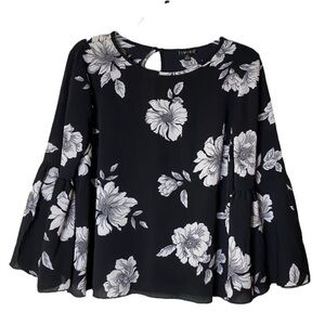 Timing Black / White Flower Top Size Small
